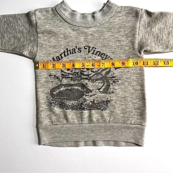 Martha's Vineyard Boys or Girls Whale Ship Cozy Sweatshirt Grey Black Size 3T - Picture 4 of 8